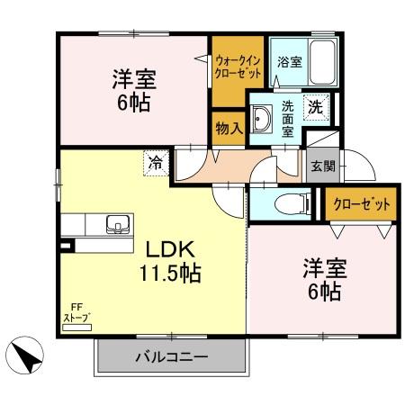 ★D-room★ペット可(小型犬)★インターネットWi-Fi無料★カーサ・オリーブC