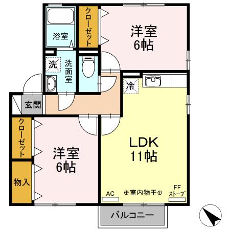 ★D-room★インターネットWi-Fi無料★セジュールアンソレイエB