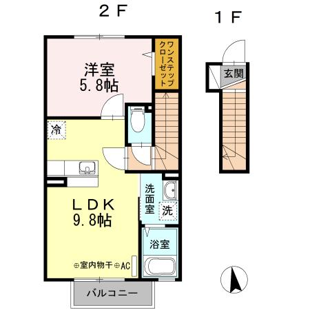 ★D-room★オール電化★インターネット無料★グランディ城下