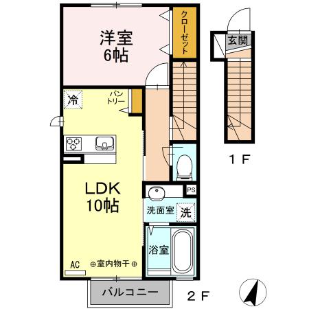 ★D-room★インターネット無料★レーヴ鍛冶町