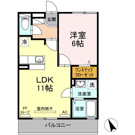 ★D-room★ペット可(小型犬)★インターネットWi-Fi無料★エーデルハイムB