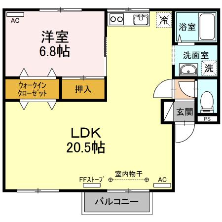 ★D-room★インターネットWi-Fi無料★セジュール クレア