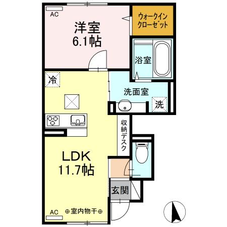 ★D-room★オール電化★インターネット無料★soleil城下